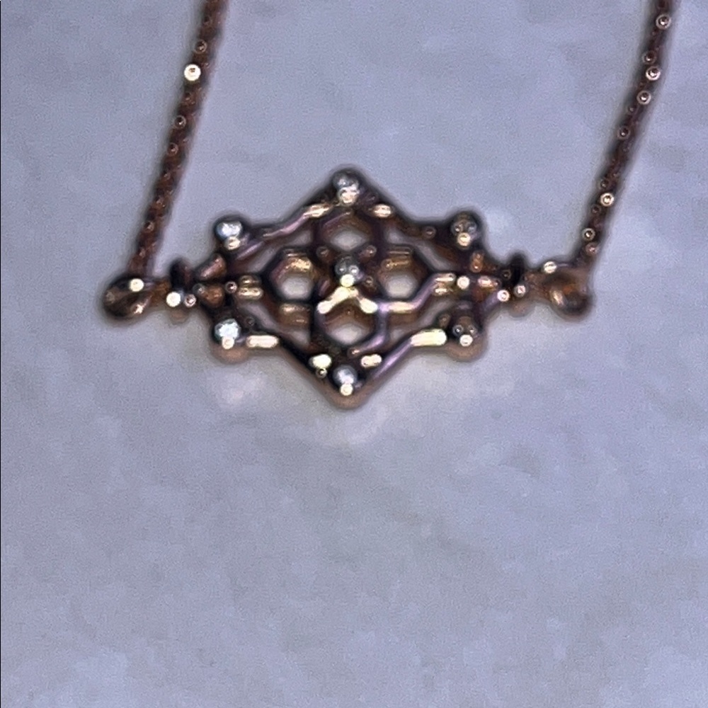 Kendra Scott Adjustable Chain Gold Necklace with Crystal Accents - Picture 4 of 4